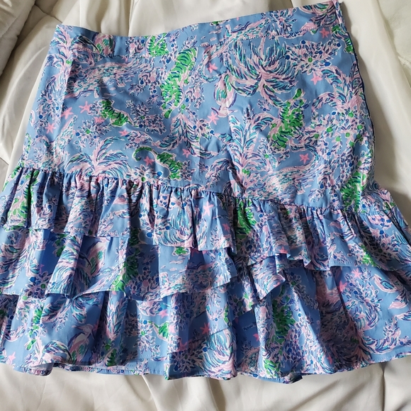 Lilly Pulitzer Ruffle Mini Sz8 - Picture 2 of 5